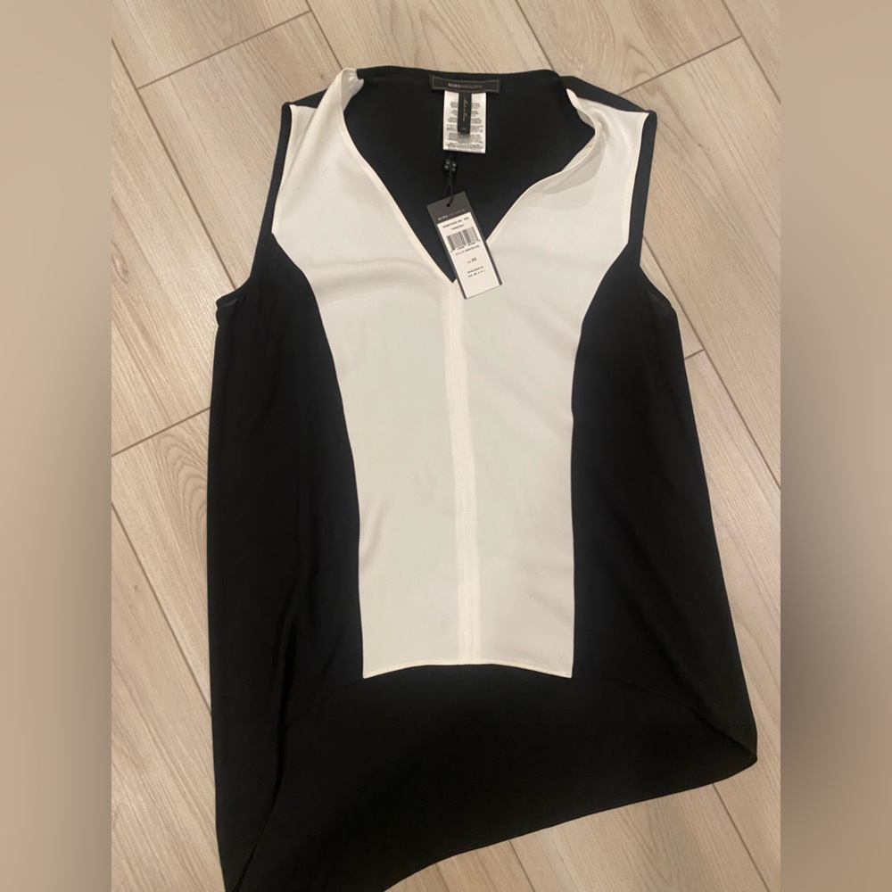BCBGMaxAzria Monochrome Sleeveless Top